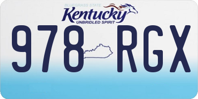 KY license plate 978RGX