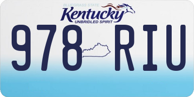 KY license plate 978RIU