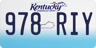 KY license plate 978RIY
