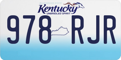 KY license plate 978RJR