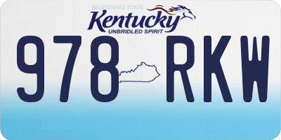 KY license plate 978RKW