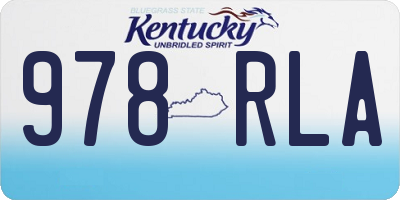 KY license plate 978RLA