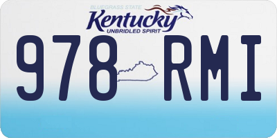 KY license plate 978RMI
