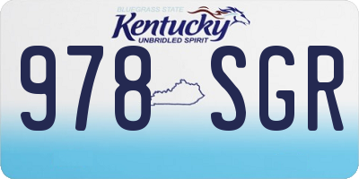KY license plate 978SGR