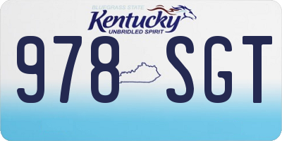 KY license plate 978SGT