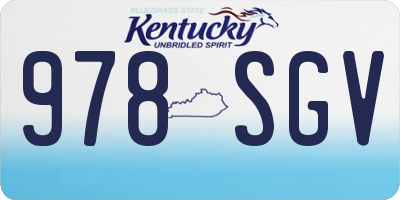 KY license plate 978SGV