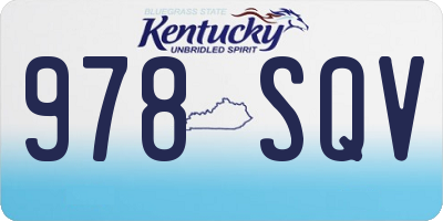 KY license plate 978SQV