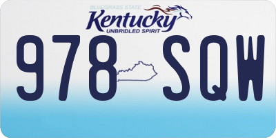 KY license plate 978SQW