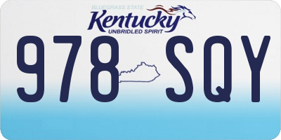 KY license plate 978SQY