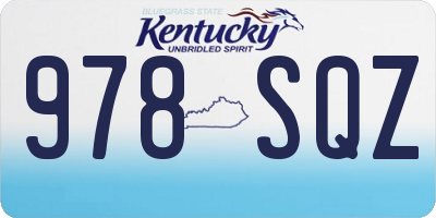 KY license plate 978SQZ