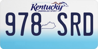 KY license plate 978SRD