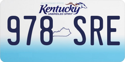 KY license plate 978SRE