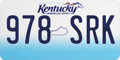 KY license plate 978SRK