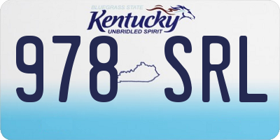KY license plate 978SRL