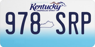 KY license plate 978SRP