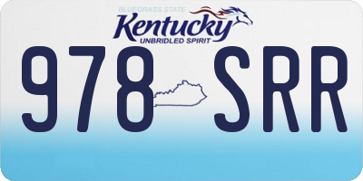 KY license plate 978SRR