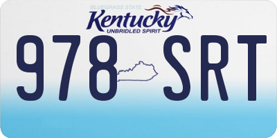 KY license plate 978SRT