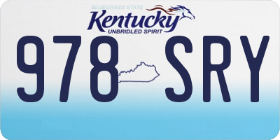 KY license plate 978SRY