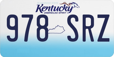 KY license plate 978SRZ