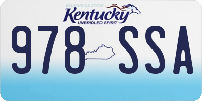 KY license plate 978SSA