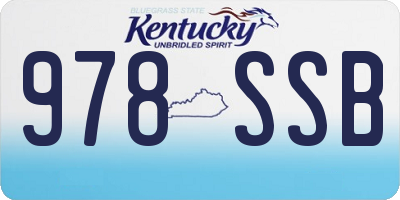 KY license plate 978SSB