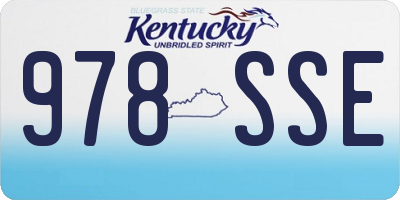 KY license plate 978SSE