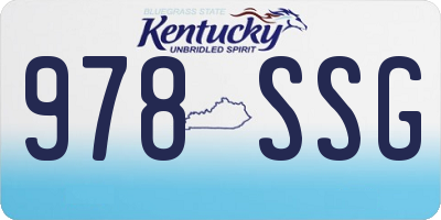 KY license plate 978SSG