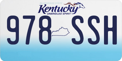 KY license plate 978SSH