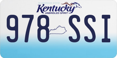 KY license plate 978SSI
