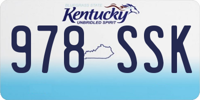 KY license plate 978SSK