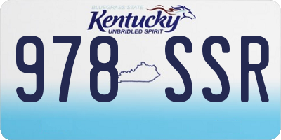 KY license plate 978SSR