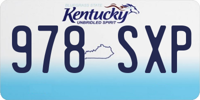 KY license plate 978SXP