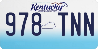 KY license plate 978TNN
