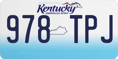 KY license plate 978TPJ