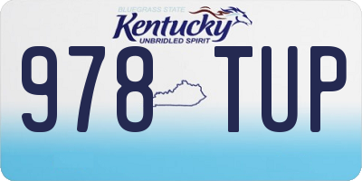KY license plate 978TUP