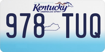 KY license plate 978TUQ