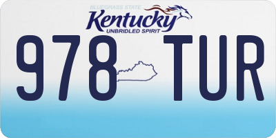 KY license plate 978TUR