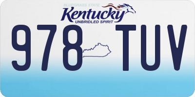 KY license plate 978TUV