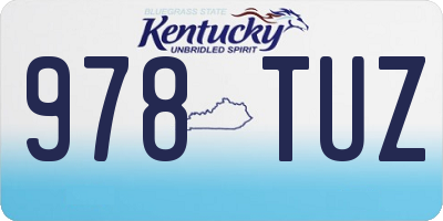 KY license plate 978TUZ