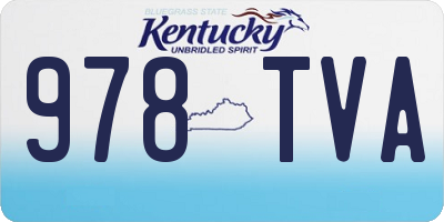 KY license plate 978TVA