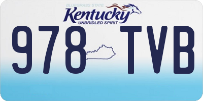 KY license plate 978TVB