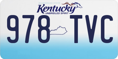 KY license plate 978TVC