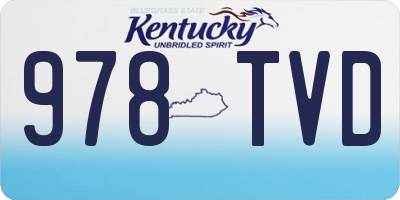 KY license plate 978TVD