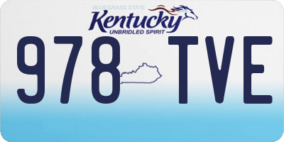KY license plate 978TVE