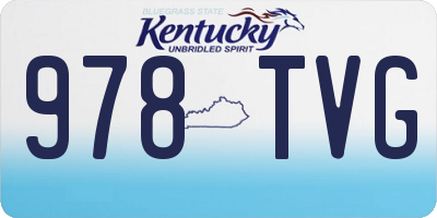 KY license plate 978TVG