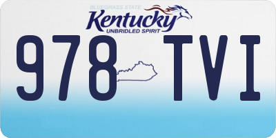 KY license plate 978TVI