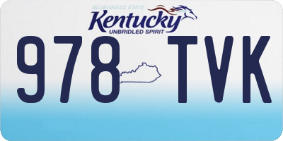 KY license plate 978TVK