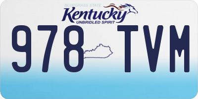 KY license plate 978TVM