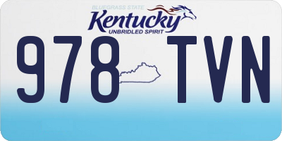 KY license plate 978TVN