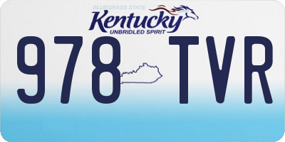 KY license plate 978TVR